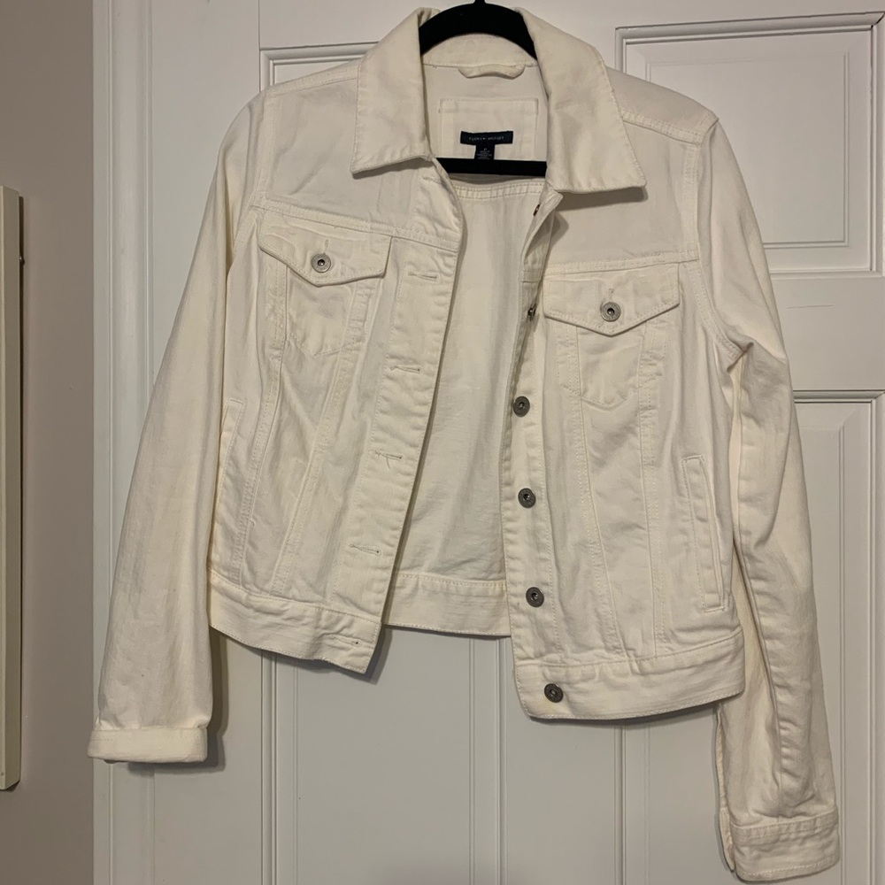 White jean jacket